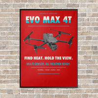 Thumbnail for Autel EVO Max 4T vertical canvas print - framed - red background