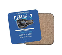 Thumbnail for CFM56-3 design on blue 1 piece coaster