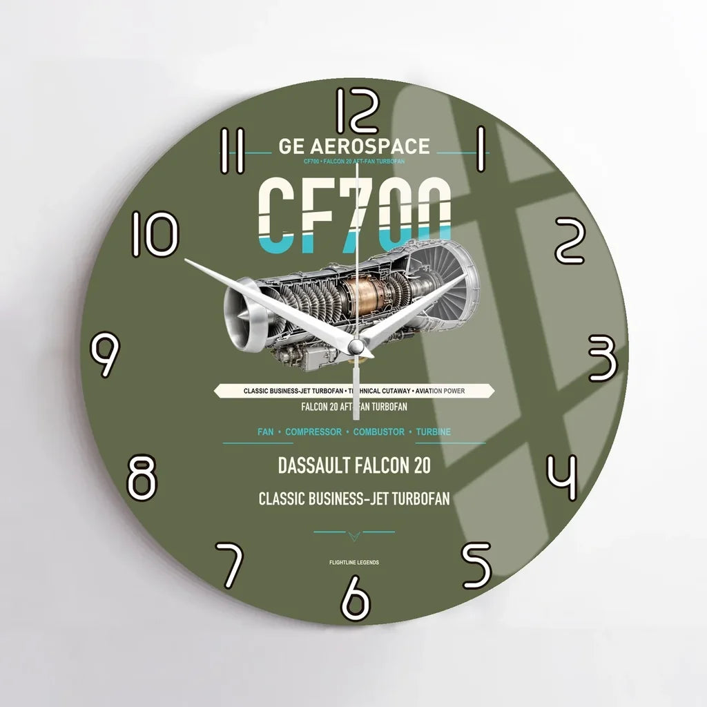 CF700 design on green army no frame wall clock