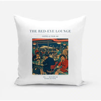 Thumbnail for VINTAGE G4082 - The Red-Eye Lounge - Designed Pillows design on white