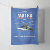Thumbnail for Leonardo AW169 design on blue towel