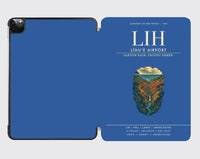 Thumbnail for Līhuʻe Airport (LIH) design on blue ipad tablet case