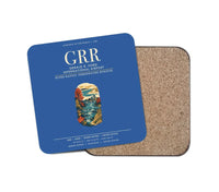 Thumbnail for Gerald R. Ford International Airport Grand Rapids (GRR) design on blue 1 piece coaster