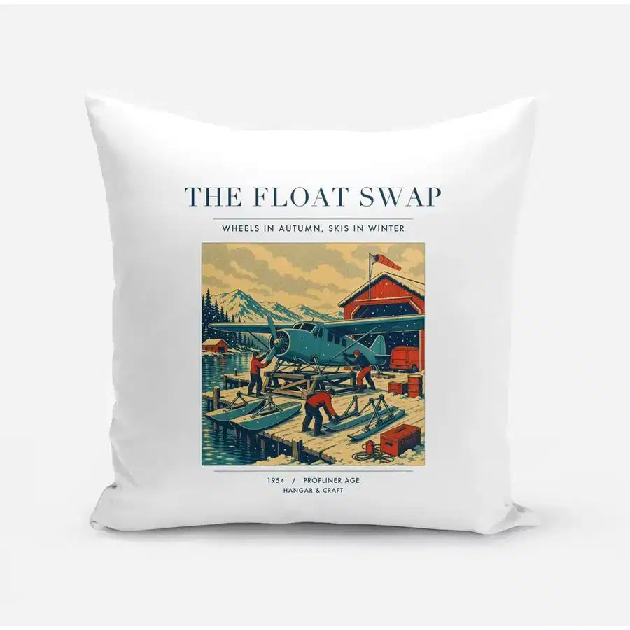 VINTAGE G4175 - The Float Swap - Designed Pillows design on white