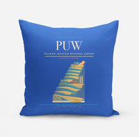 Thumbnail for Pullman–Moscow Regional Airport (PUW) design on blue pillow