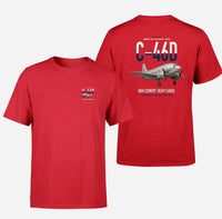 Thumbnail for C-46D Commando design on red double-side t-shirt, double-side print