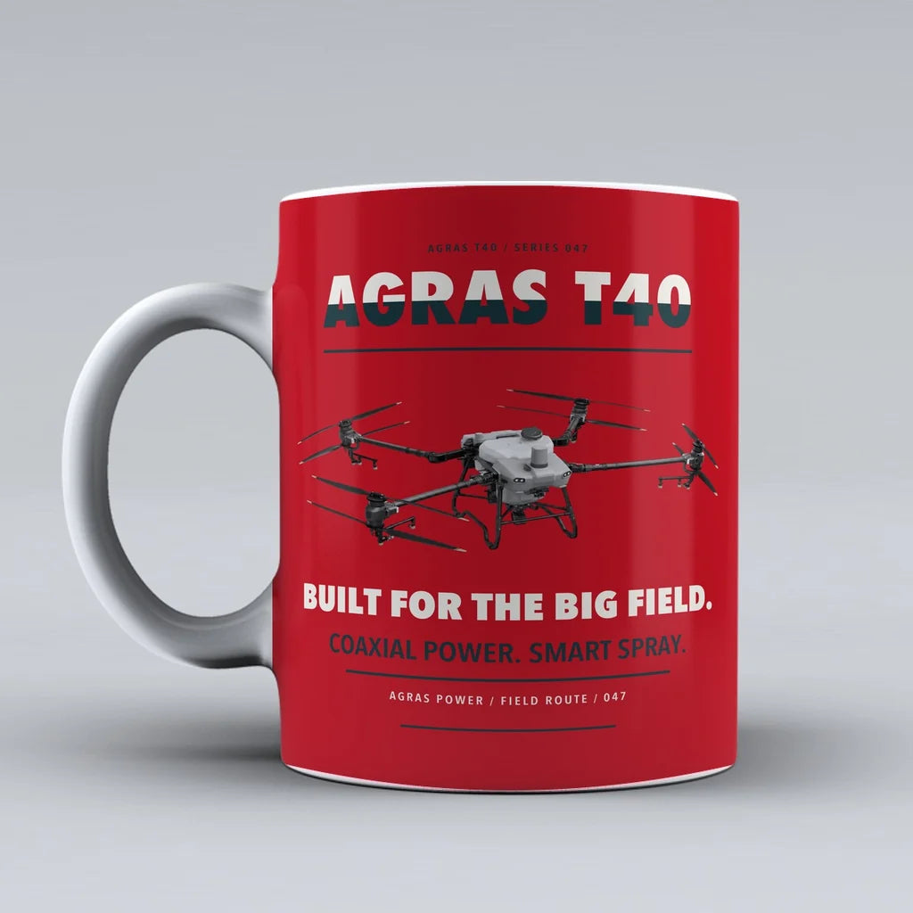 Agras T40 Mug design on red dji