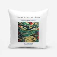 Thumbnail for VINTAGE G4064 - The Ocean Surveyors - Designed Pillows design on white