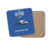 Thumbnail for Airbus H125 design on blue 1 piece coaster
