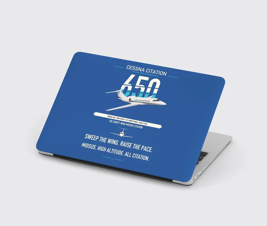 Cessna Citation 650 - Citation III design on blue MacBook case