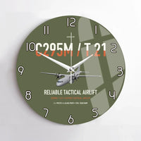 Thumbnail for Airbus C295M T.21 design on green army no frame wall clock