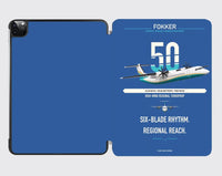 Thumbnail for Fokker 50 design on blue ipad tablet case