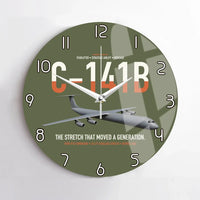 Thumbnail for C-141B Starlifter design on green army no frame wall clock