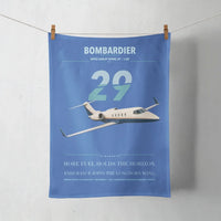 Thumbnail for Bombardier Learjet 29 design on blue towel
