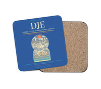 Thumbnail for Djerba-Zarzis International Airport (DJE) design on blue 1 piece coaster