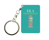 Thumbnail for Douala International Airport DLA Key Chain design on turquoise key chain