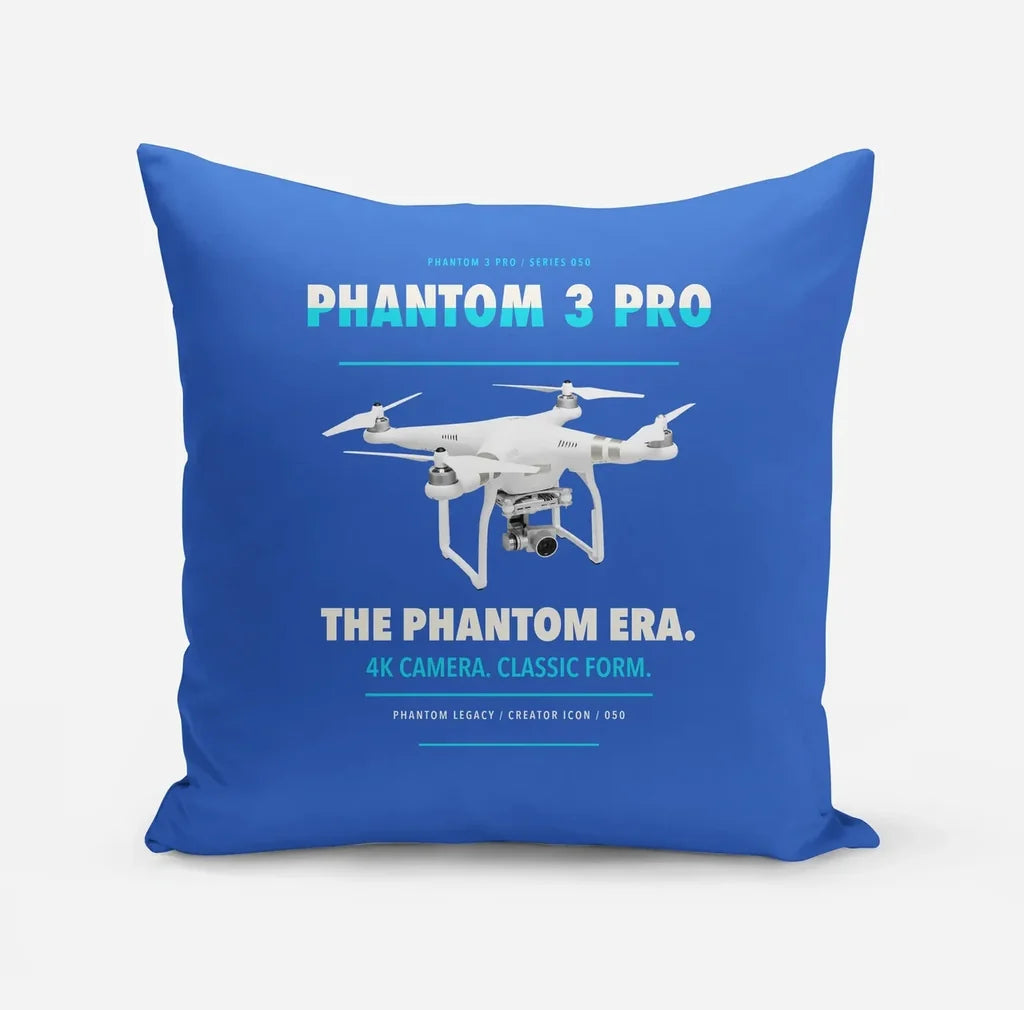 DJI Phantom 3 Professional design on blue pillow
