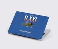 Thumbnail for Fokker D.XXI — Dutch LVA aircraft 221 design on blue MacBook case