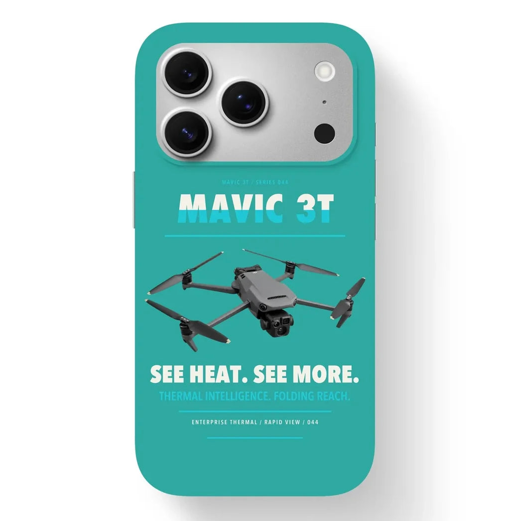 DJI Mavic 3 Thermal Case design on turquoise iphone case