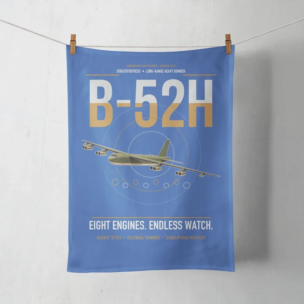 B-52H Stratofortress design on blue towel