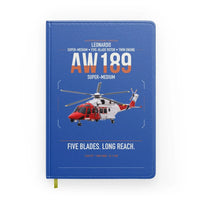 Thumbnail for Leonardo AW189 design on blue notebook