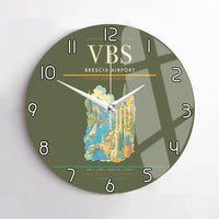 Thumbnail for Brescia Airport (VBS) design on green army no frame wall clock
