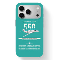 Thumbnail for Cessna Citation 550 - Citation II design on turquoise magsafe iphone case, for iPhone 17 Pro