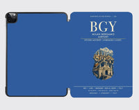 Thumbnail for Milan Bergamo Airport (BGY) design on blue ipad tablet case