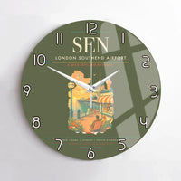 Thumbnail for London Southend Airport (SEN) design on green army no frame wall clock