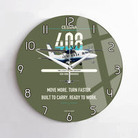 Thumbnail for Cessna 408 SkyCourier design on green army no frame wall clock