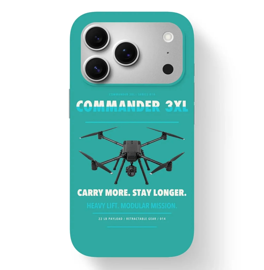 Draganfly Commander 3XL Case design on turquoise iphone case