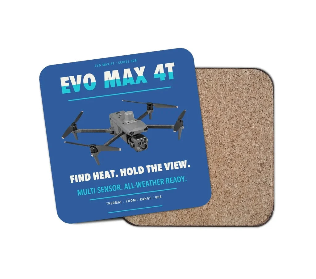 Autel EVO Max 4T design on blue 1 piece coaster