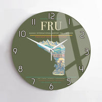 Thumbnail for Manas International Airport (FRU) design on green army no frame wall clock
