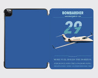 Thumbnail for Bombardier Learjet 29 design on blue ipad tablet case