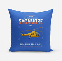 Thumbnail for Bristol Sycamore HR14 design on blue pillow