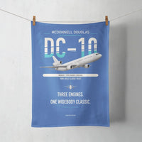 Thumbnail for McDonnell Douglas DC-10 design on blue towel
