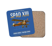 Thumbnail for SPAD XIII design on blue 1 piece coaster