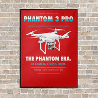 Thumbnail for DJI Phantom 3 Professional vertical canvas print - framed - red background
