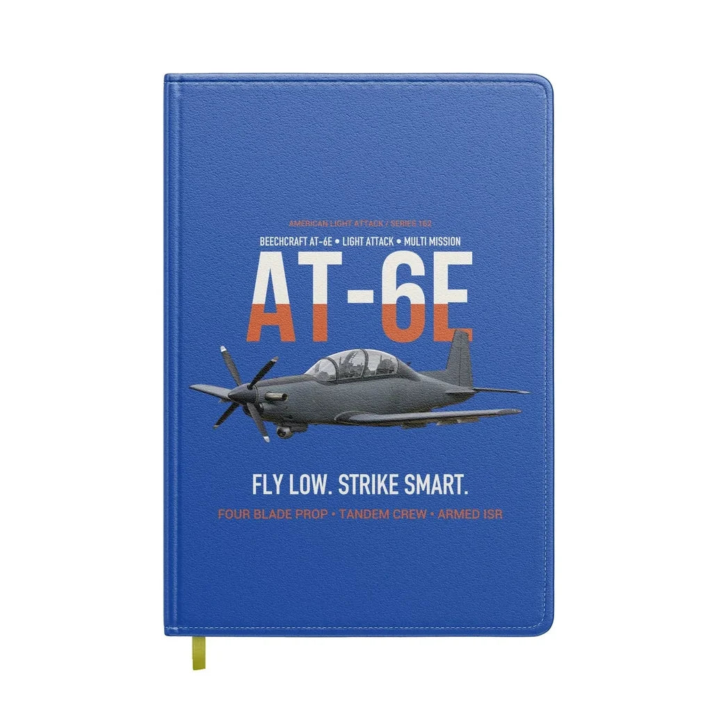 AT-6E Wolverine Light Attack design on blue notebook