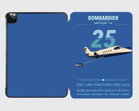 Thumbnail for Bombardier Learjet 25 design on blue ipad tablet case