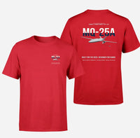 Thumbnail for MQ-25A STINGRAY design on red double-side t-shirt, double-side print