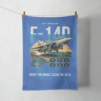 Thumbnail for F-14D Tomcat design on blue towel