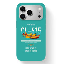 Thumbnail for Canadair CL-415 design on turquoise magsafe iphone case, for iPhone 17 Pro