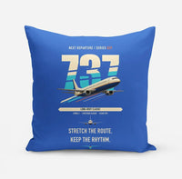 Thumbnail for Boeing 737-400 Classic design on blue pillow