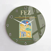 Thumbnail for Fes (FEZ) design on green army no frame wall clock