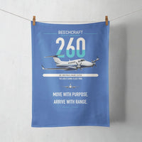 Thumbnail for Beechcraft King Air 260 design on blue towel