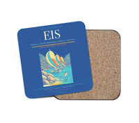 Thumbnail for Terrance B. Lettsome International Airport (EIS) design on blue 1 piece coaster