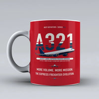 Thumbnail for A321P2F Mug design on red airbus