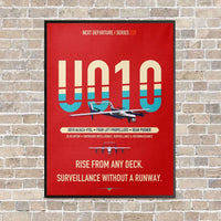 Thumbnail for Airbus U010 Aliaca VTOL vertical canvas print - framed - red background