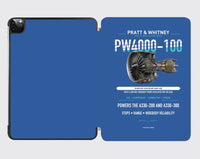 Thumbnail for PW4000-100 design on blue ipad tablet case